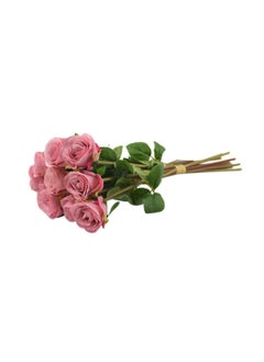 Arabest Bundle Of Artificial Flowers Green/Pink  - Image 1