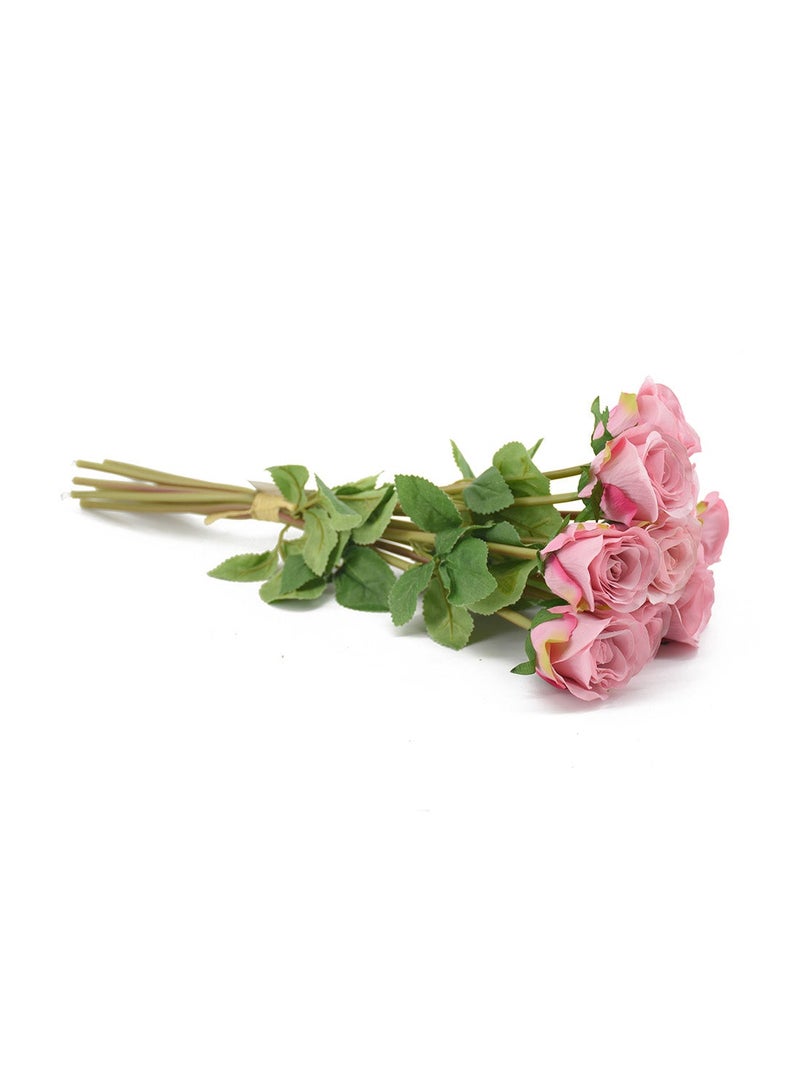Arabest Bundle Of Artificial Flowers Green/Pink  - Image 2