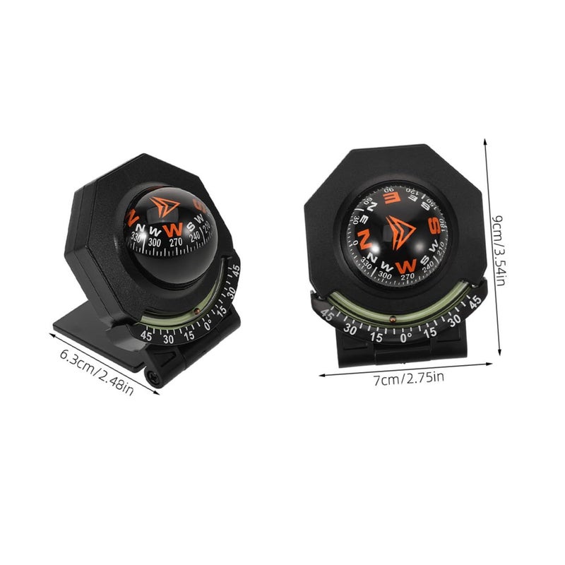 Foldable Car Compass Dashboard With Inclinometer High Precision Navigation Ball For Vehicle Boat - Image 3
