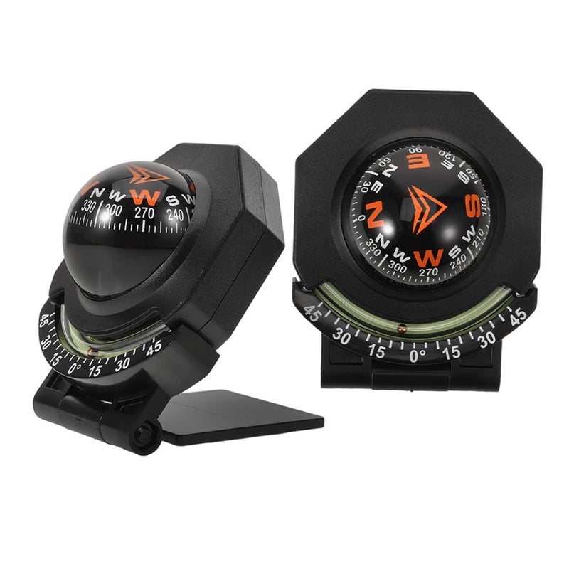 Foldable Car Compass Dashboard With Inclinometer High Precision Navigation Ball For Vehicle Boat - Image 2
