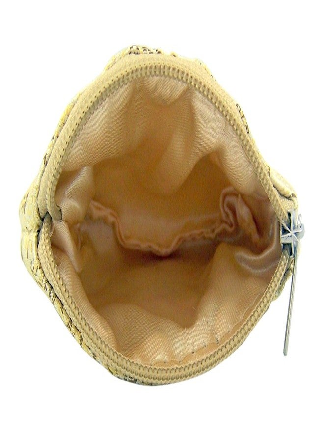 Hirten Fully Lined Gold Patterened Brocade Rosary Case with Zipper Closure, 3 Inch - Image 2
