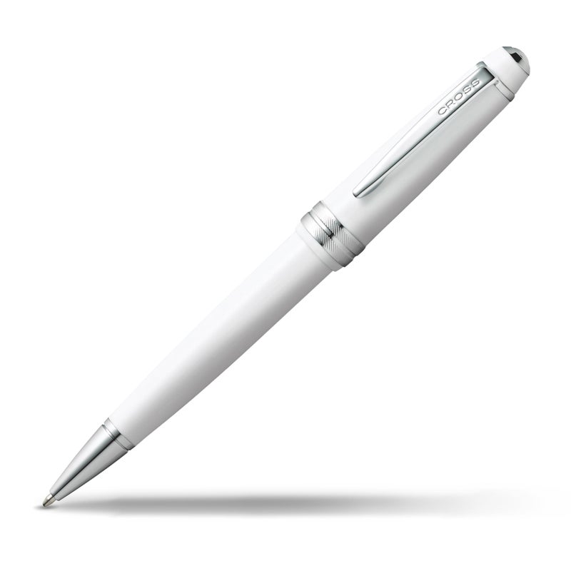 Cross Bailey Light Refillable Ballpoint Pen Presented in a Everyday Gift Box - Medium Point, Black Ink, Polished White - Image 1