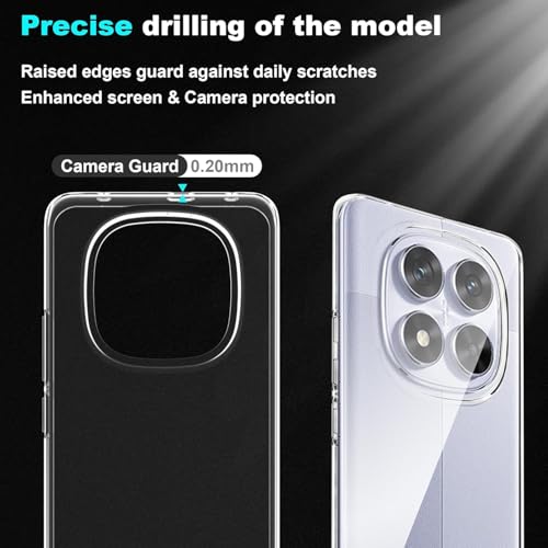 REALCASE Silicone MI Redmi Note 14 Pro 5G Back Cover Case, Scratch Resistant Protective Crystal Clear Transparent Shock Proof Bumper Back Cover Case for MI Redmi Note 14 Pro/Poco X7 Pro 5G - Image 3