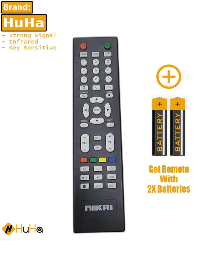 HuHa New Replacement Remote Control, Remote Control Fit, Universal Remote Control Compatible with TV 