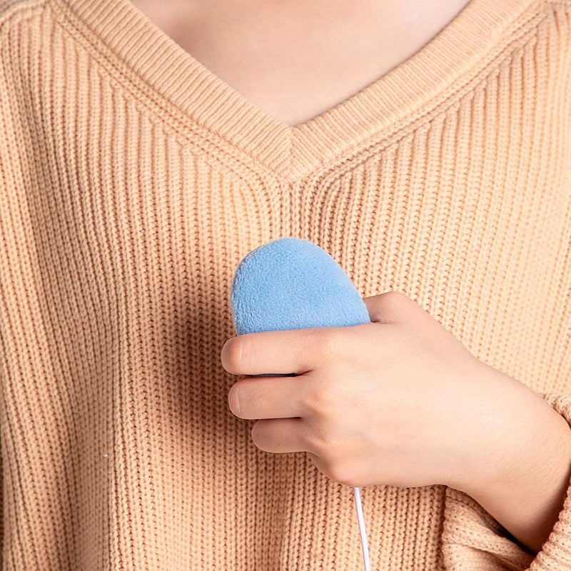 ويوبلز مدفأة يدوية كهربائية محمولة قابلة لإعادة الاستخدام، تسخين مزدوج الجوانب، تسخين سريع، درجة حرارة قصوى 60-80 درجة مئوية، تسخين فوري، هدايا شتوية للنساء والرجال والأطفال (أزرق) - Image 3