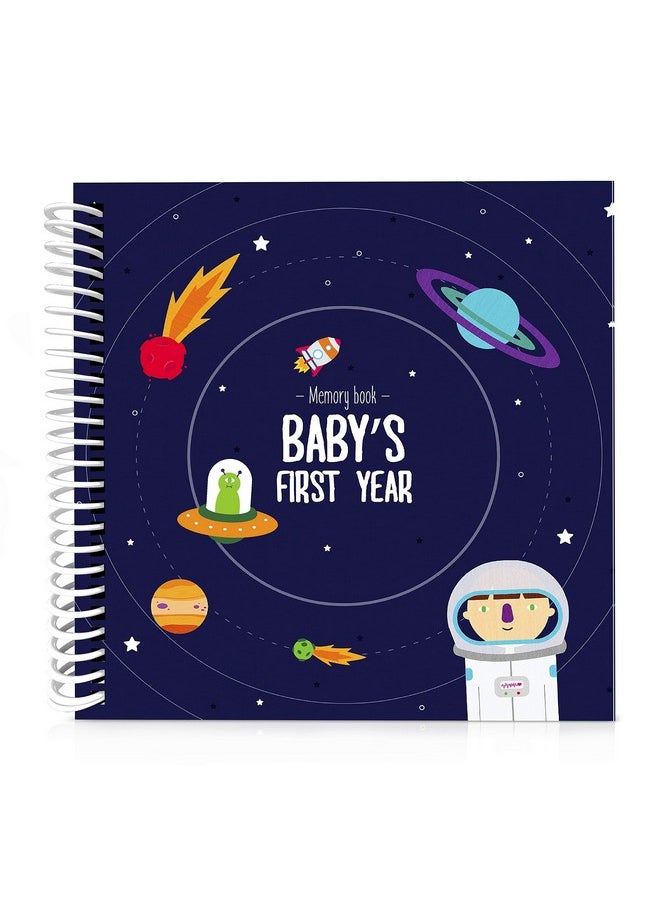 Unconditional rosie - Astronaut Theme First Year Baby Memory Book | 12 Stickers Included | 1St Photo Album With Stickers And Frames To Add Your Pictures In A Gorgeous Way | Outer Space Edition | Great Gift For New Moms - Image 1