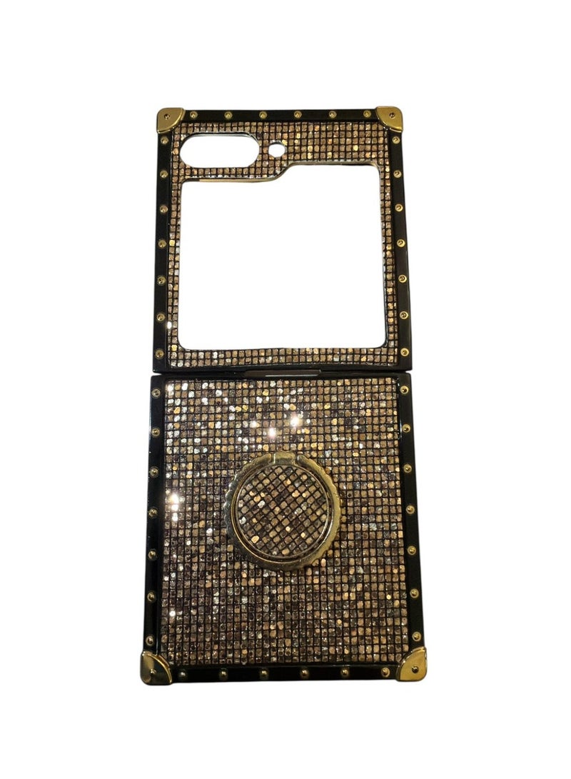 Multi Impex Luxury Rhinestone Flip Case for Samsung Galaxy Z Flip 5 – Glitter Bling Protective Cover with Ring Holder - Image 1