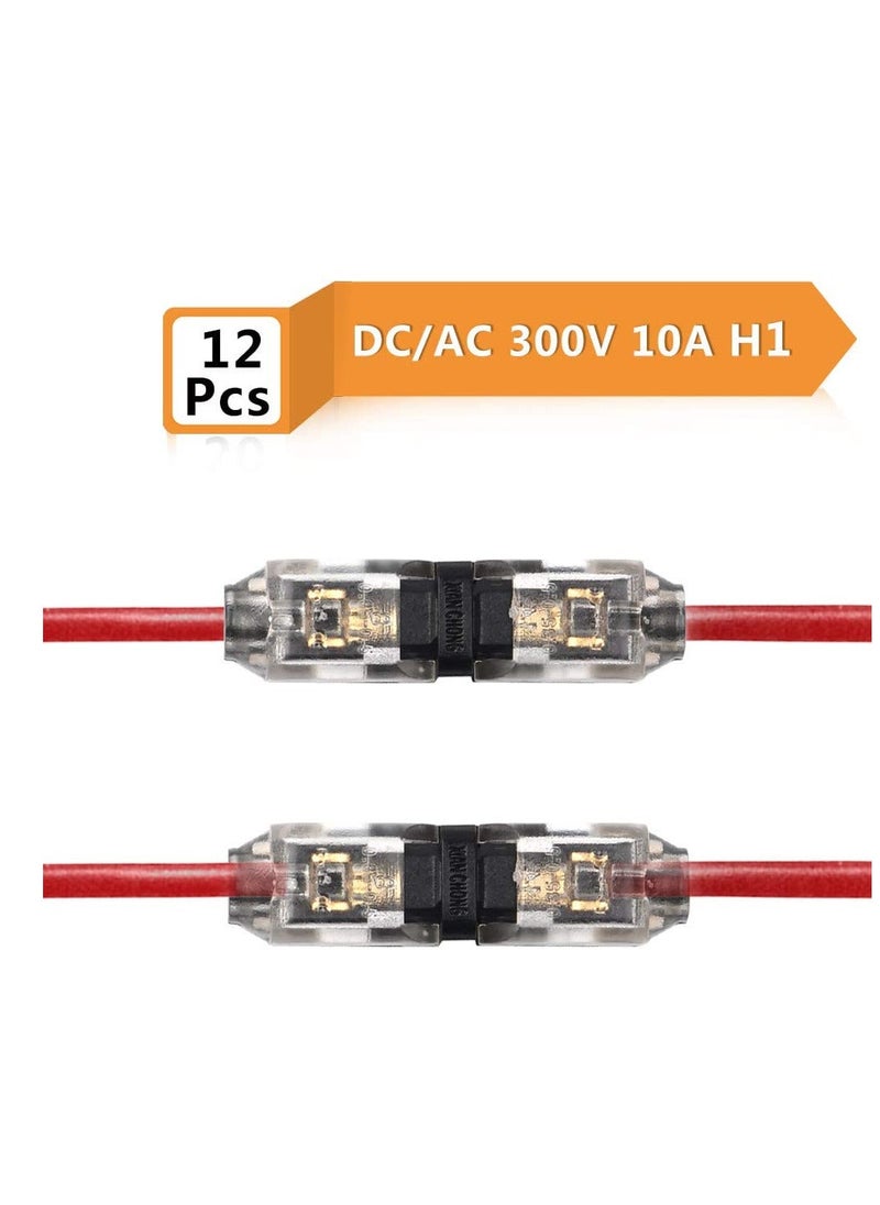 Generic - Connectors, H Tap, Low Voltage Electrical Quick Splice, Wire Connectors, Solderless Without Stripping, Suitable for 20-22 AWG Electrical Wire Connection (12Pcs) - Image 1