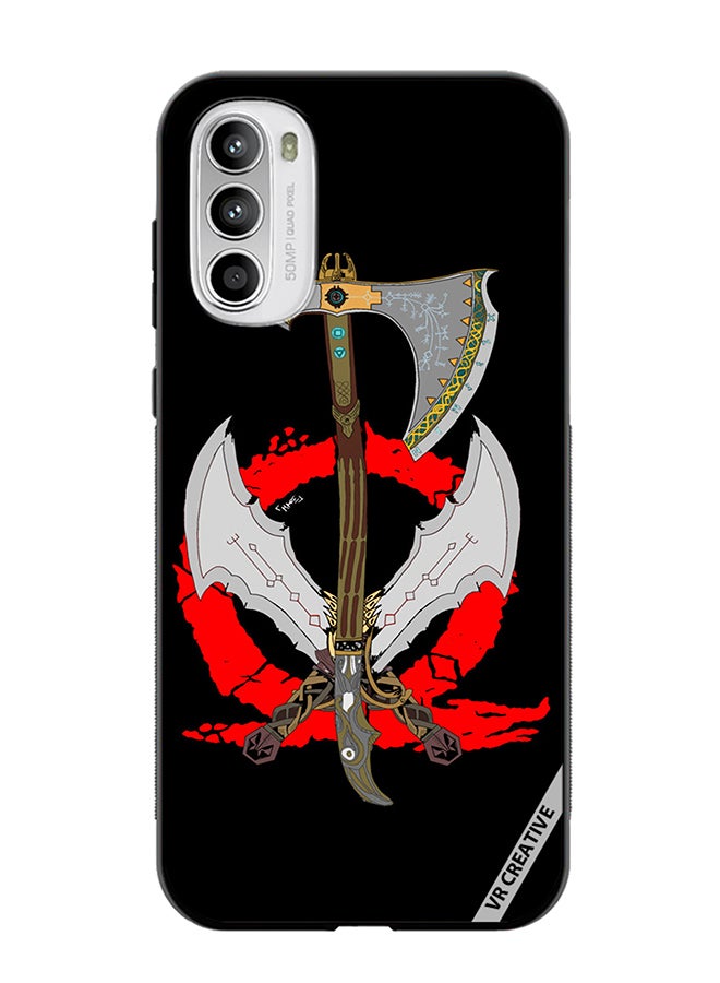 VR CREATIVE Protective Case Cover For Motorola Moto G82 God Of War Weapons Design Multicolour - Image 1