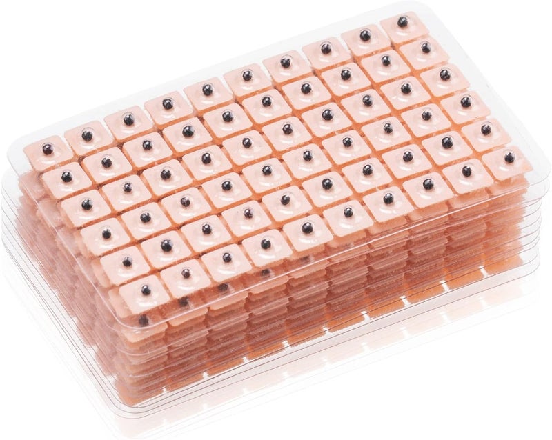 Honoson 1200 Piece Acupressure Ear Beads Ear Counts Acupuncture Acupressure Tools Disposable with Acupuncture Point Chart Probe and Tweezers - Image 4