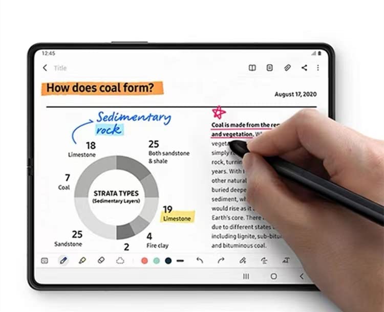 JMBTQ قلم S Pen Fold Edition، بديل قلم Galaxy Z Fold 6/5، لجهاز Samsung Galaxy Z Fold 6/Fold5/Fold 4/Fold 3 + نصائح/رؤوس (قلم + علبة) - Image 4