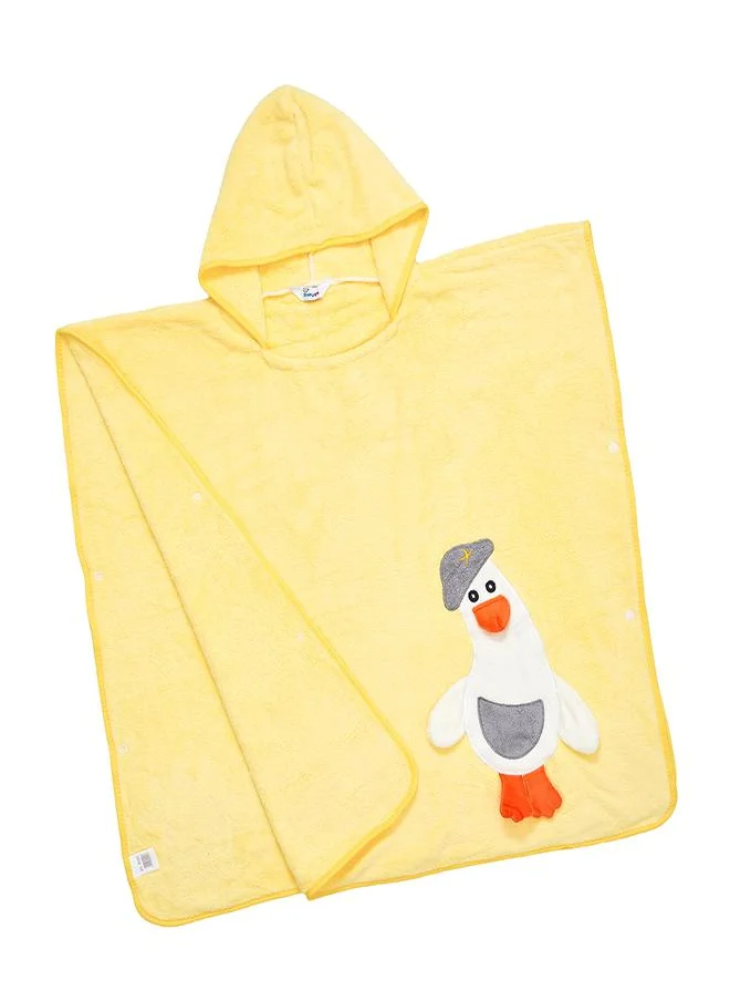 بيبي كلو Yellow Duck Hooded Bath Poncho for Kids