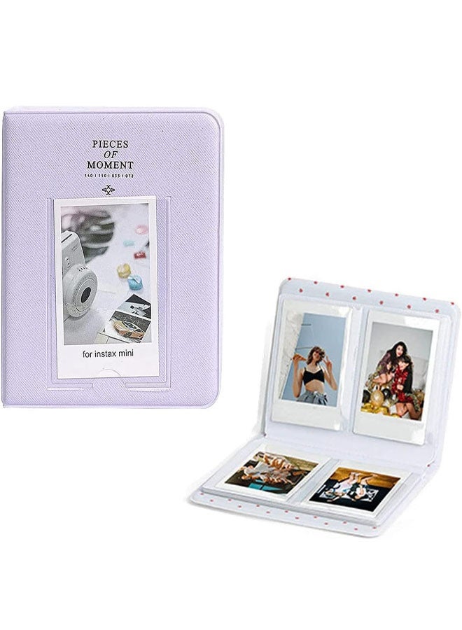 هومستر 64 جيوب ألبوم الصور ، لكاميرا فوجيفيلم إنستاكس ميني 12 ، 11 ، 9 ، 8 + ، 8 ، 7 ، 25 ، 26 ، 50 ، 70 ، 90 ، بولارويد سناب ، Z2300 ، فيلم طابعة فورية ، بنفسجي بنفسجي - Image 2