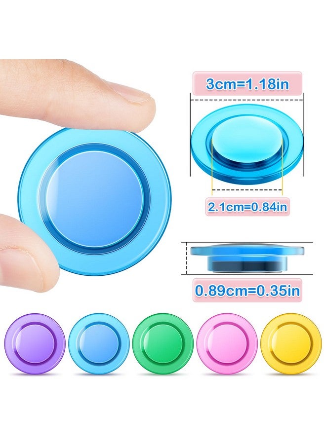 Grtard Grtard 45 Pcs Magnets for Whiteboard, Round Refrigerator Magnets Fridge Magnets Whiteboard Magnets, Dry Board Decorative Magnets Teacher Supplies for School, Home, Office (Colorful, 3cm/1.18 inch)  - Image 2