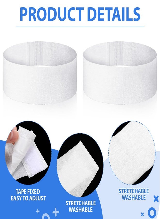 Threlaco 500 Pieces Disposable Spa Facial Headbands White Stretch Non Woven Facial Headband with Convenient Closure Soft Skin Care Hair Band for Women Salons - Image 3