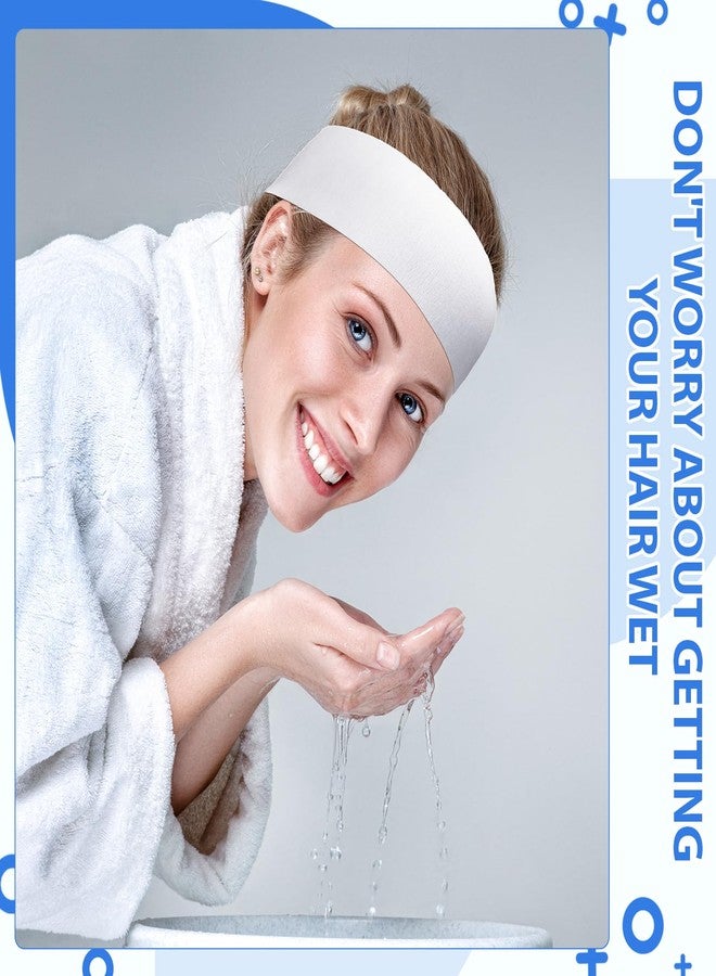 Threlaco 500 Pieces Disposable Spa Facial Headbands White Stretch Non Woven Facial Headband with Convenient Closure Soft Skin Care Hair Band for Women Salons - Image 5