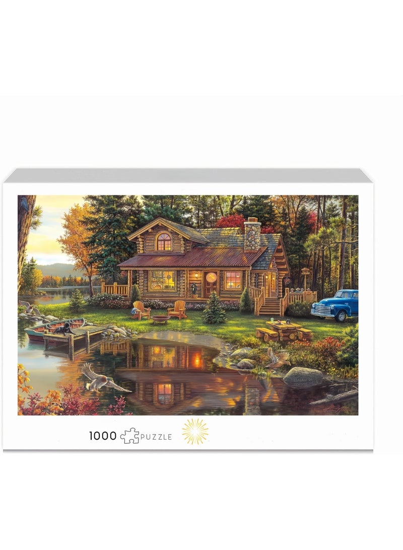 1000 piece puzzle, color oil painting themed puzzle, puzzle, entertainment and leisure, decorative puzzle, suitable for adults and children to use - Image 3
