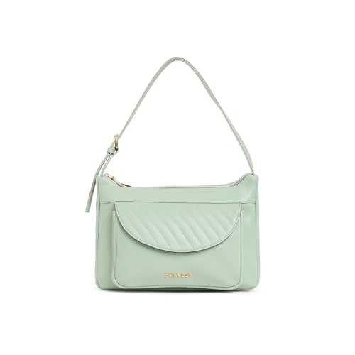 Caprese Jessica Hobo Medium Green Bag for Women Shoulder Bag with Adjustable Strap|Back Zip|Trendy New Shape, Spacious Design, Ideal for Office, Daily Use, and Travel - Image 1