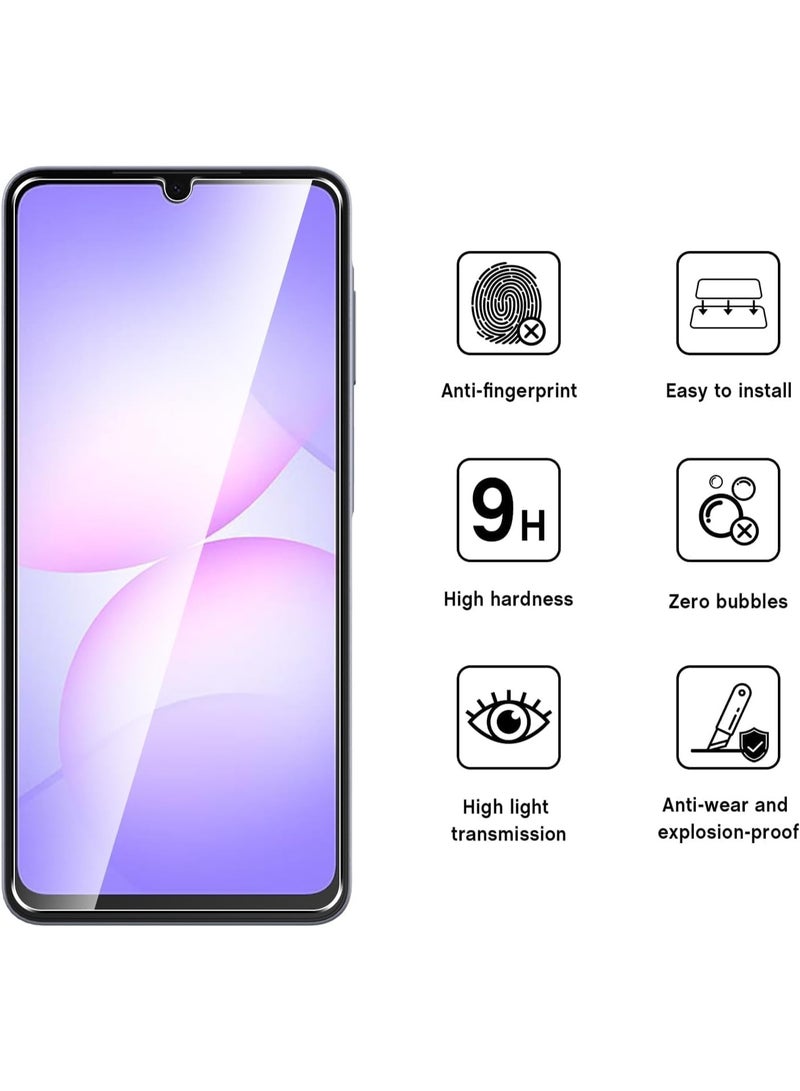 Muzz Screen Protector Compatible With Samsung Galaxy M16 HD Full Coverage Round Edge Scratch Resistant Bubble Free 9H Hardness Premium Quality Tempered Glass Transparent Samsung Galaxy M16 - Image 2