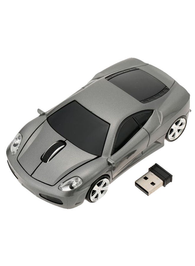 NIBEMINENT Car Shaped Wireless Optical Mouse With Receiver Grey/Black/Silver  - Image 1