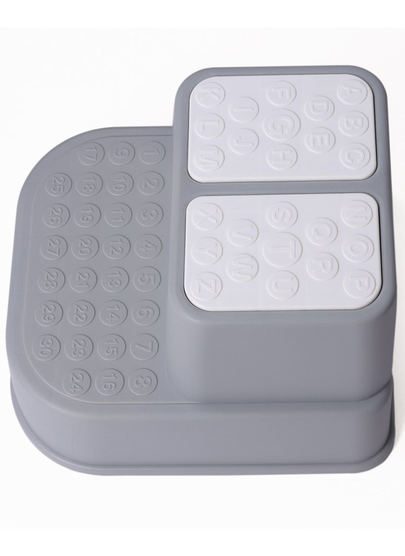 Eazy Kids - Lightweight And Durable Baby Step Stool With Dual Height - Grey - Image 1