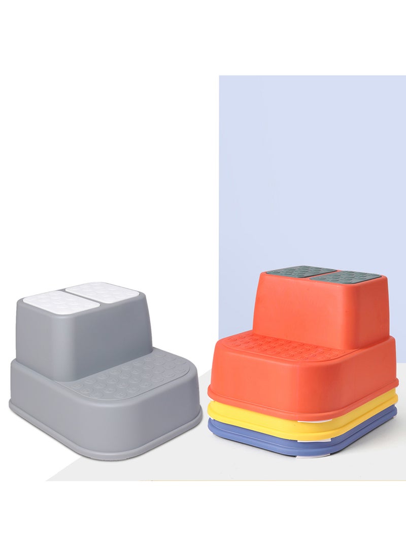 Eazy Kids - Lightweight And Durable Baby Step Stool With Dual Height - Grey - Image 1