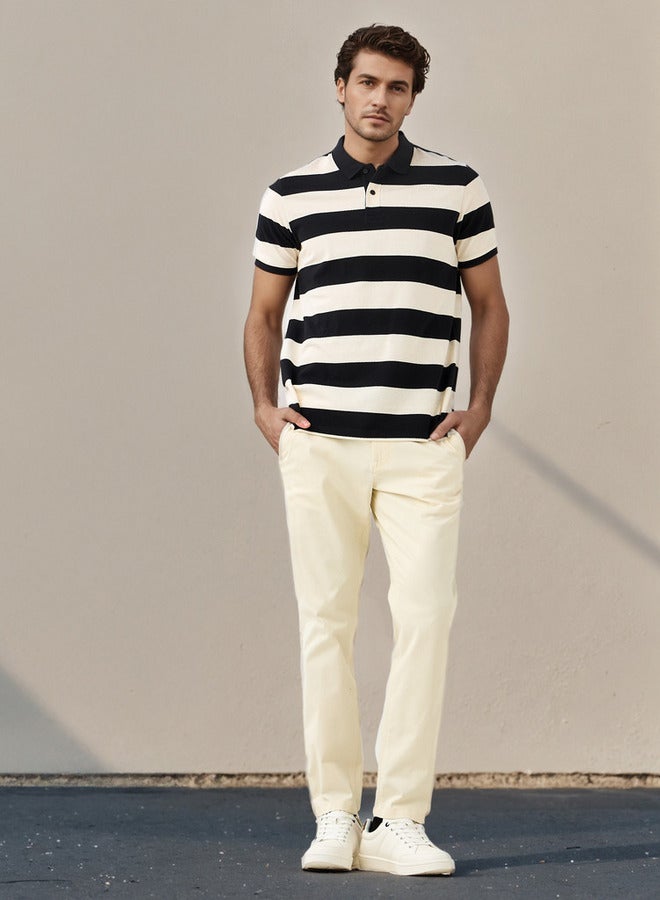 سبلاش فيڤ تيشيرت بولو مخطط - Image 2