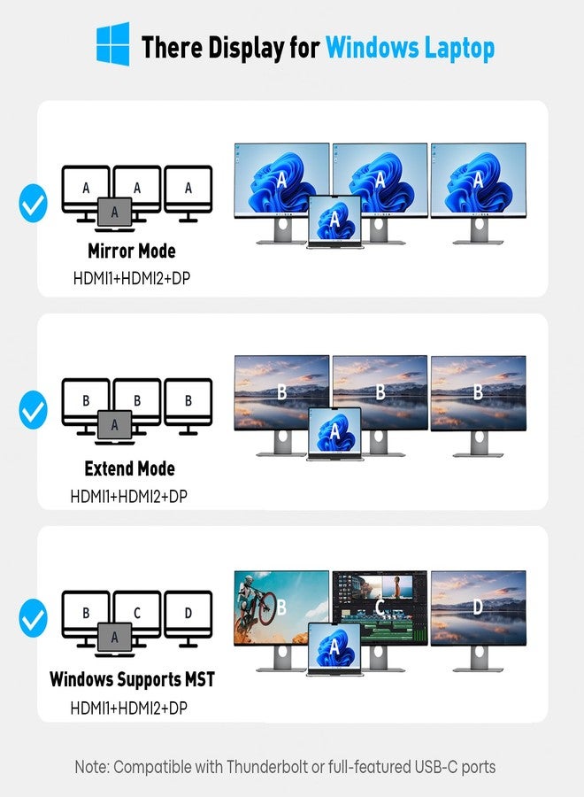 UANTIN 8 in 1 Docking Station Dual Monitor 3A 1C - Image 3