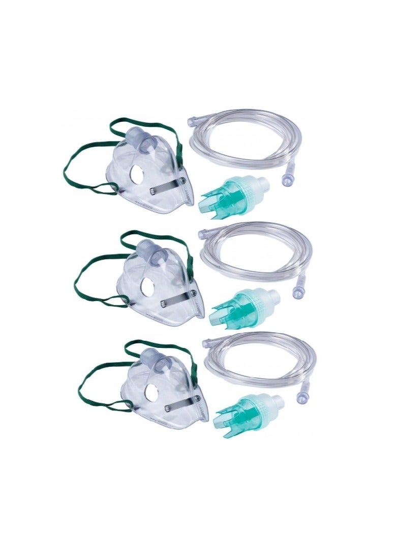 Sumbow 3 Sets Nebulizer Asthma Allergy Mask, X Large  - Image 1