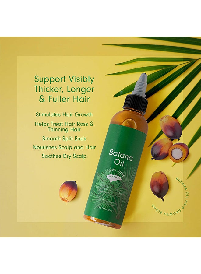 Wins Town Batana Oil: Organic Raw Honduras Oil for Hair Growth - 100% Pure & Natural for Thicker, Stronger Hair - 4 FL OZ  - Image 3