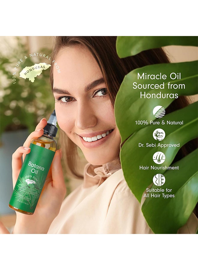 Wins Town Batana Oil: Organic Raw Honduras Oil for Hair Growth - 100% Pure & Natural for Thicker, Stronger Hair - 4 FL OZ  - Image 4