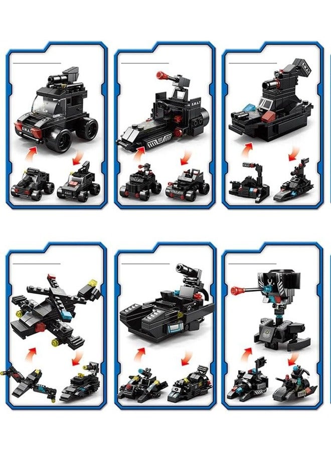 585pcs City Police Station Building Kit Building Block Robot 27 in1 Police Command Truck Building Kit for Kids City Helicopter Bricks Kit Educational Toys for Boys 6-12 Years - Image 3