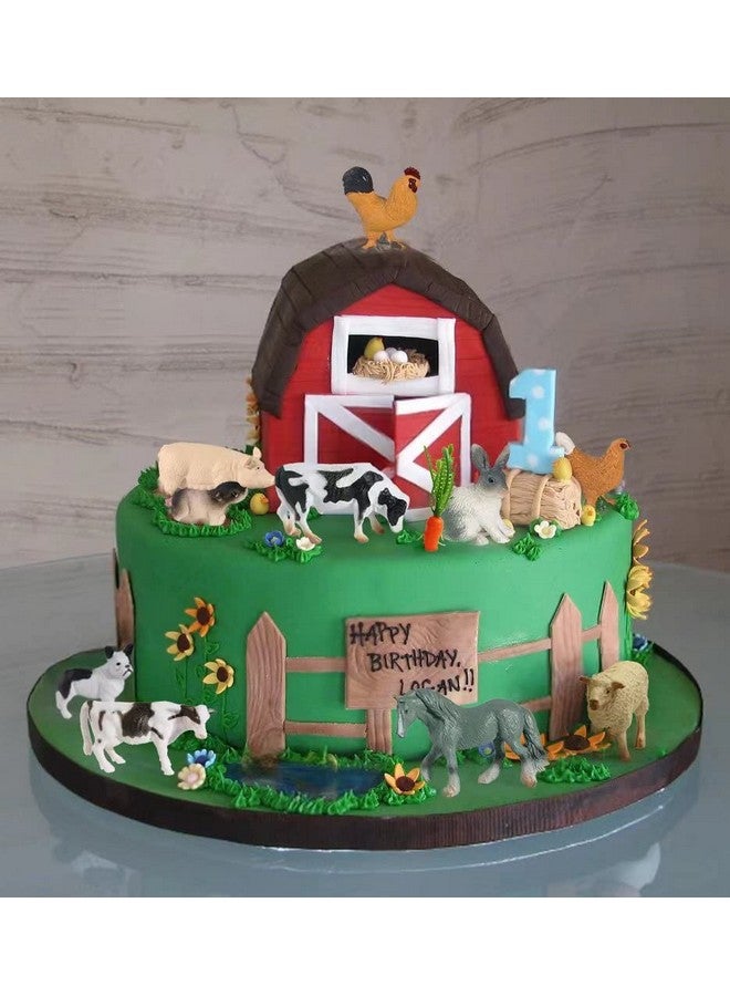 SIENON 15Pcs Farm Animal Figures Toys Realistic Mini Farm Animal Figurines, Farm Barn Animals Playset, Miniature Farm Animal Cake Topper Ornaments for Easter Egg Fillers Birthday Animals Theme Party - Image 3