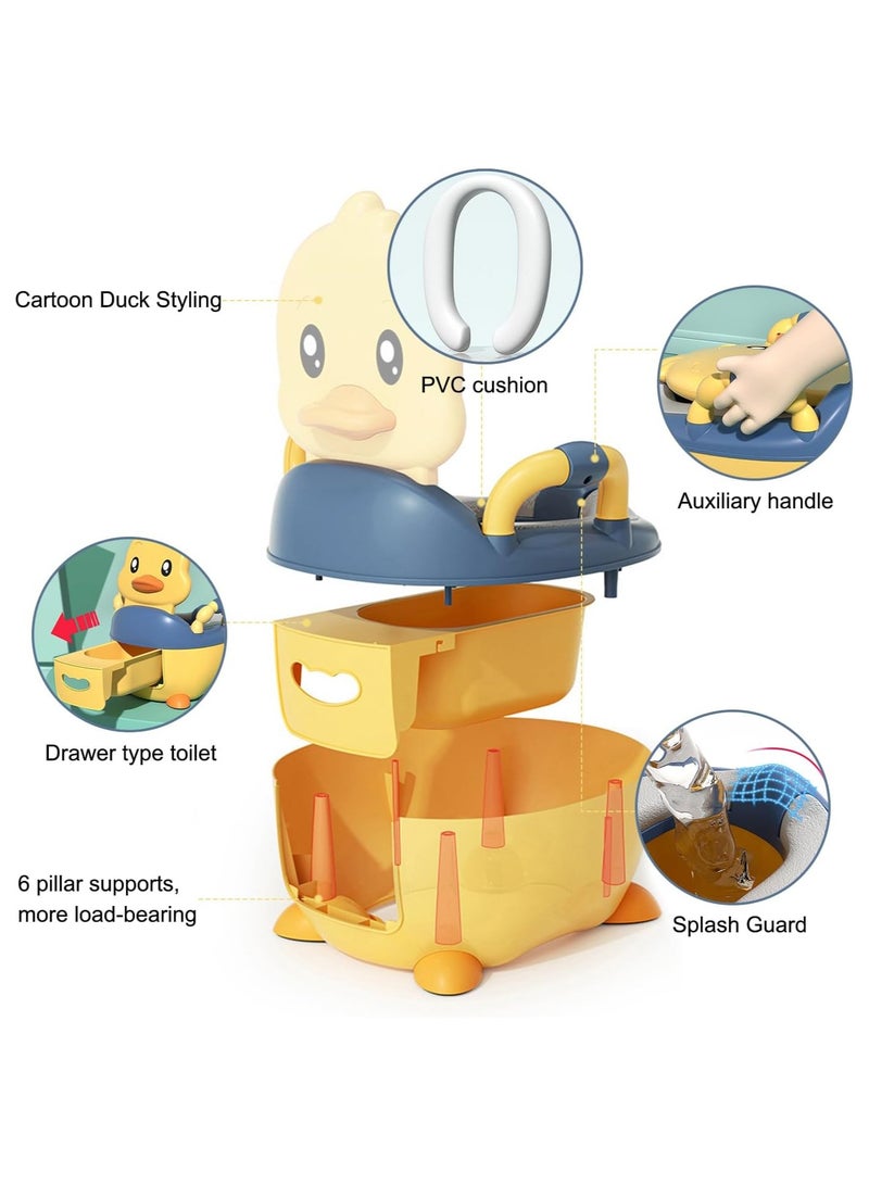 ZAYVA Potty Training Toilet,Realistic Potty Training Seat,Toddler Potty Chair with Soft PVC Seat Removable Potty Pot Toilet,Suitable For Children 1 to 7 Years Old (Yellow)  - Image 2