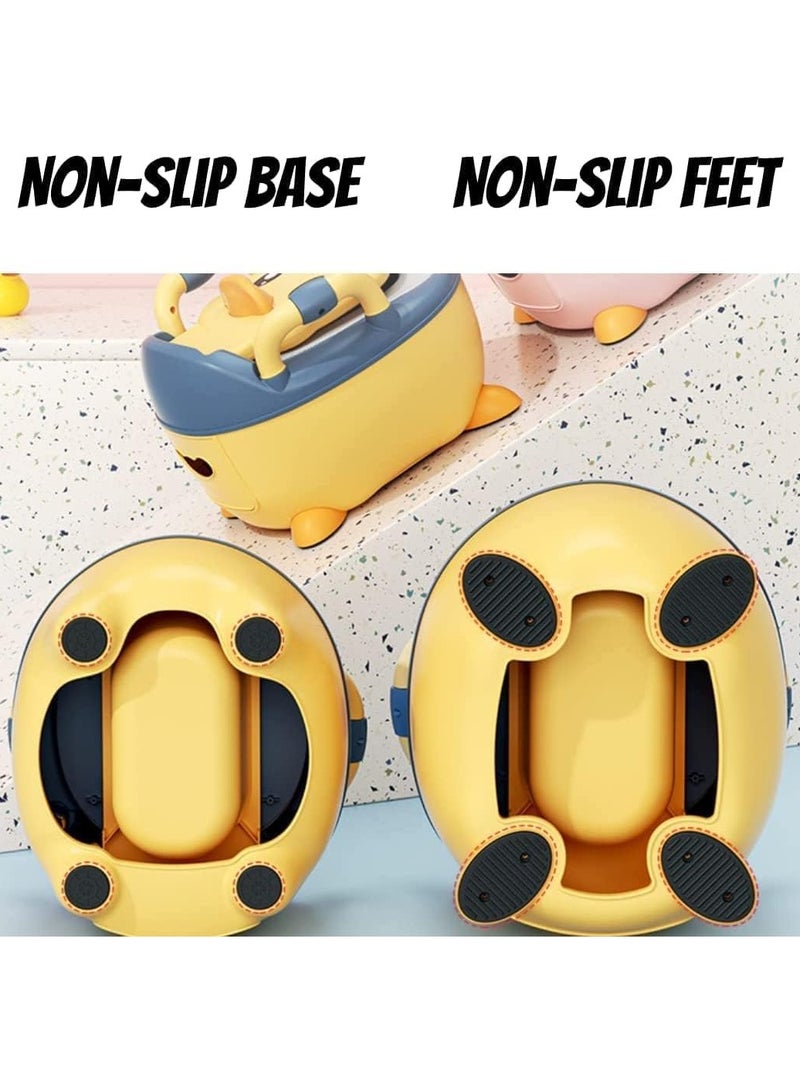 ZAYVA Potty Training Toilet,Realistic Potty Training Seat,Toddler Potty Chair with Soft PVC Seat Removable Potty Pot Toilet,Suitable For Children 1 to 7 Years Old (Yellow)  - Image 5