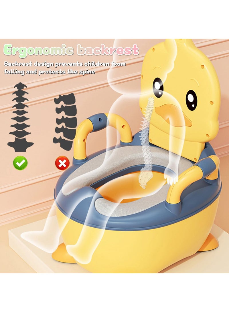 ZAYVA Potty Training Toilet,Realistic Potty Training Seat,Toddler Potty Chair with Soft PVC Seat Removable Potty Pot Toilet,Suitable For Children 1 to 7 Years Old (Yellow)  - Image 3