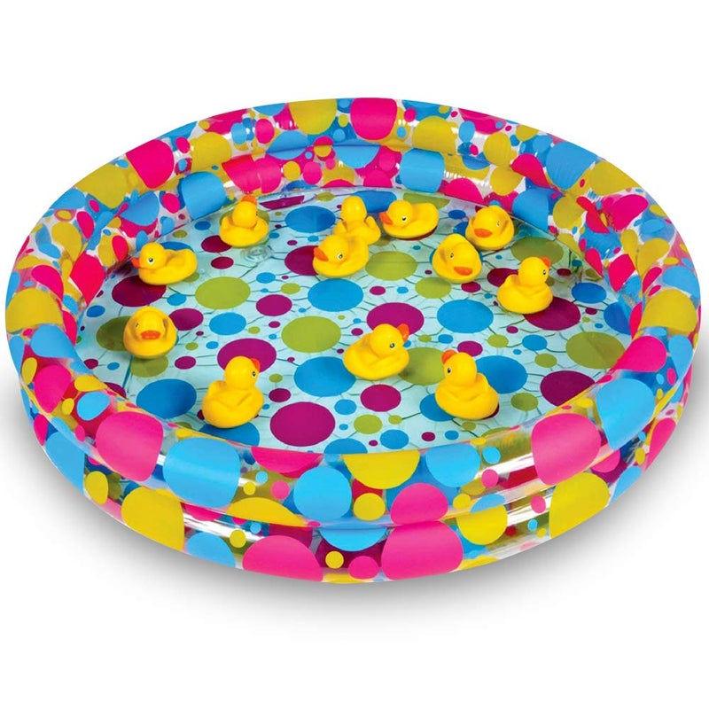ArtCreativity Duck Pond Carnival Game Pool â€“ 3ft Mini Inflatable Duck Pool for Kids, Durable Kiddie Pool for Outdoor Water Fun, Carnival Party Supplies, Duck Matching Games (Ducks Not Included) - Image 1