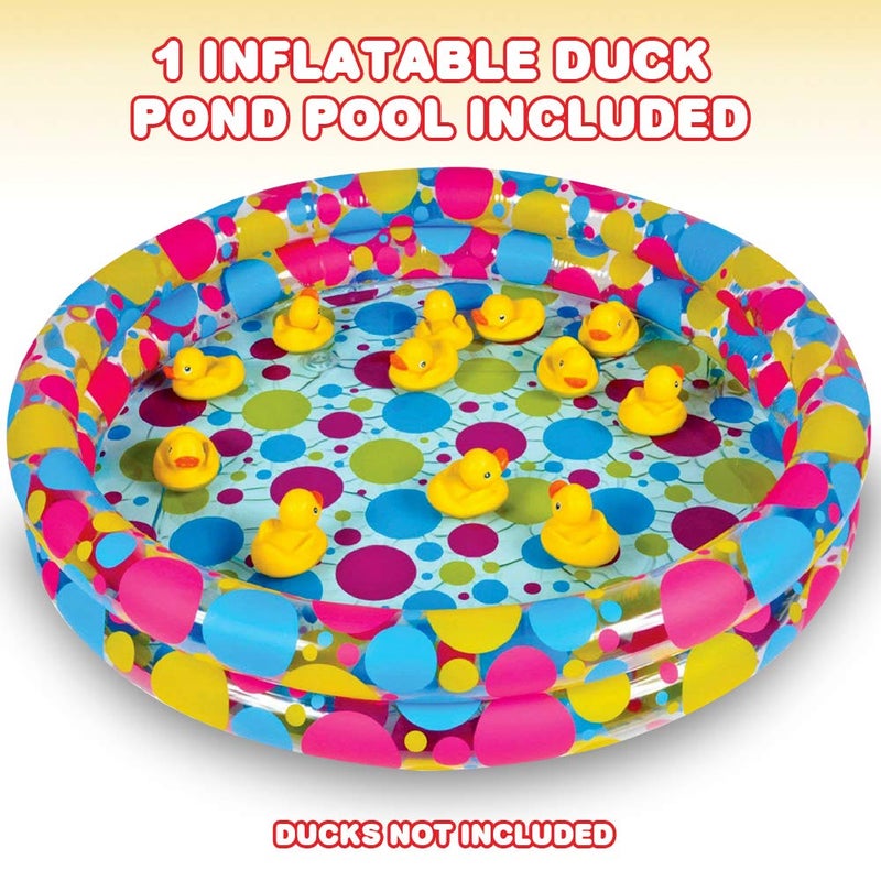 ArtCreativity Duck Pond Carnival Game Pool â€“ 3ft Mini Inflatable Duck Pool for Kids, Durable Kiddie Pool for Outdoor Water Fun, Carnival Party Supplies, Duck Matching Games (Ducks Not Included) - Image 2
