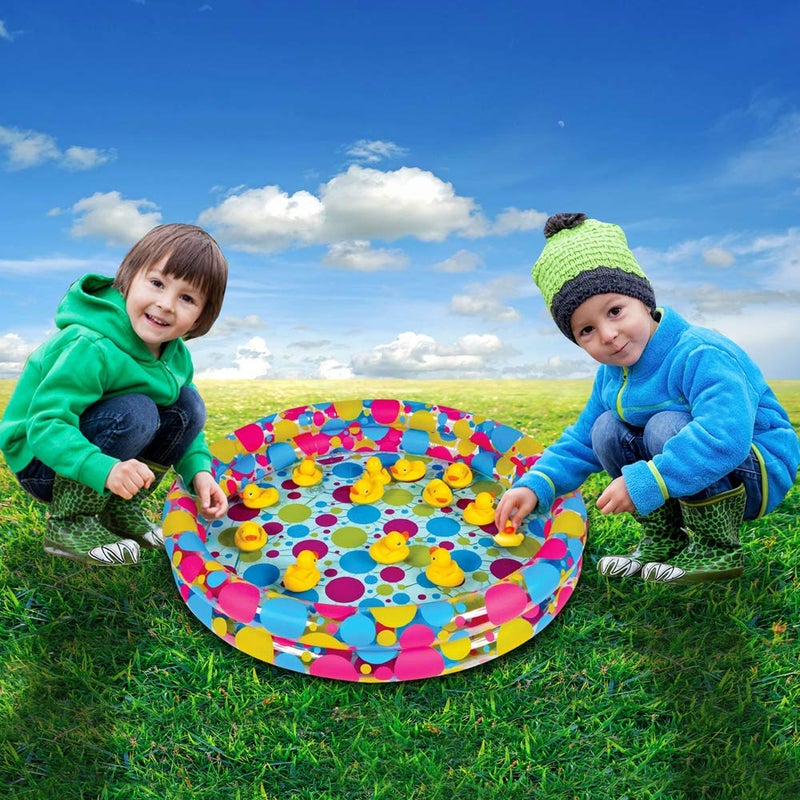ArtCreativity Duck Pond Carnival Game Pool â€“ 3ft Mini Inflatable Duck Pool for Kids, Durable Kiddie Pool for Outdoor Water Fun, Carnival Party Supplies, Duck Matching Games (Ducks Not Included) - Image 5