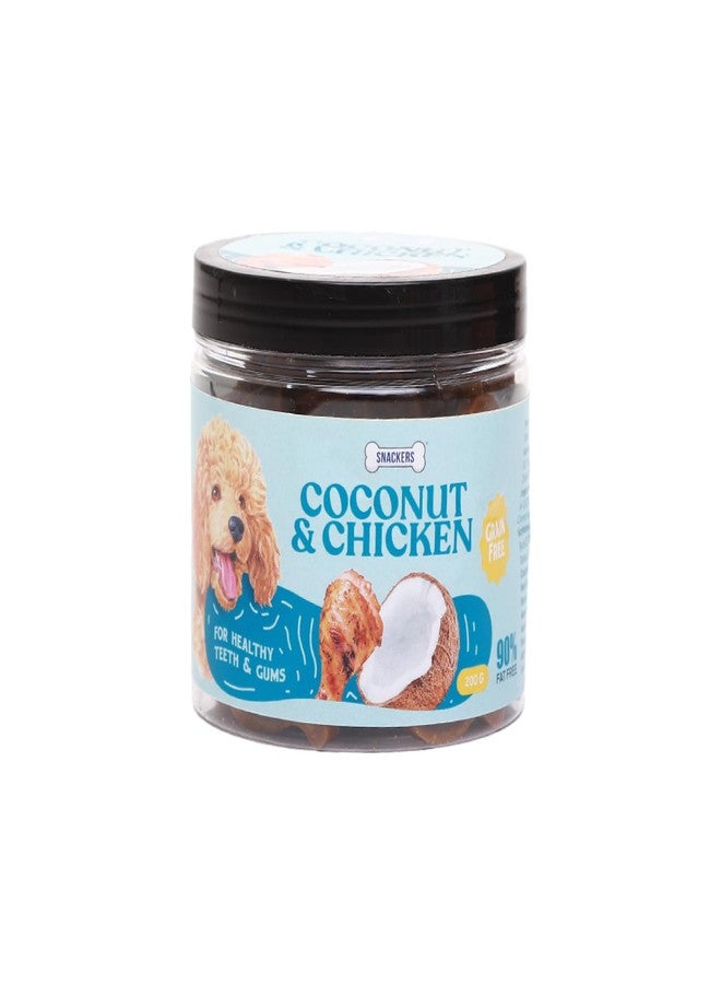Snackers Coconut and Chicken Dog Treats with Jar 200g | Grain-Free Healthy Chews for Dogs | Supports Teeth & Gums - Image 5