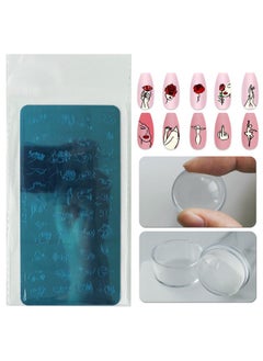 Addfavor AddFavor Nail Stamper Kit 6pcs Nail Stamping Plate Flower Butterfly Fish Shell Leaves Geometry Image Template Stamper Plate with Clear Silicone Nail Stamper and Scraper Manicure Stencils Tools  - Image 5