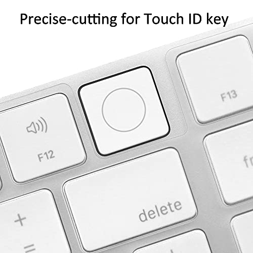 ProElife Keyboard Cover Skin for 2023-2021 Magic Keyboard with Touch ID and Numeric Keypad Model-A2520 U.S Enter Protector 0.12-mm TPU Protector (3 Keys ON The Left of The Space BAR) (Clear) - Image 4