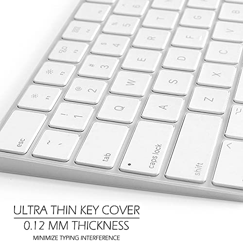 ProElife Keyboard Cover Skin for 2023-2021 Magic Keyboard with Touch ID and Numeric Keypad Model-A2520 U.S Enter Protector 0.12-mm TPU Protector (3 Keys ON The Left of The Space BAR) (Clear) - Image 5