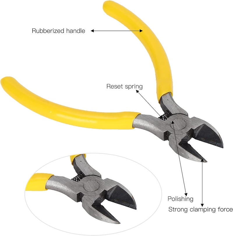 AWRAAQ Awraaq Diagonal Plier Wire Cutter Pocket Size Multipurpose for Wire Plastic Cutting Jewellery Making Repair Watchmaking Beading Model Making Hobby Craft DIY 5 INCH  - Image 3