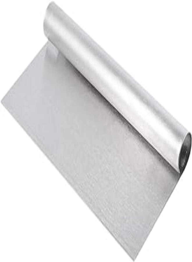 BESTOMZ Dough Cutter Dough Scraper Stainless Steel Dough Spatula Kitchen Cutter Dough Scraper Card for Baking Dough Cake Pizza Baking Tool (20 x 10 cm)