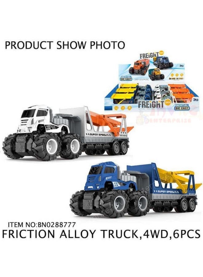 Invite Enterprise Invite Enterprise 1:43 4WD Diecast Alloy Double-Deck Transportation Big Truck Toy With Friction Powered Miniature Car Vehicle for Kids, Boys and Girls (2 Color Options)  - Image 5