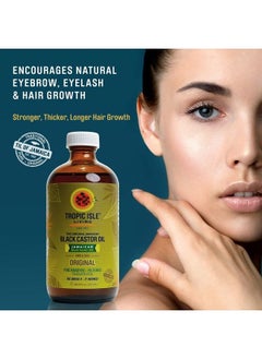 Tropic Isle Living All Natural Jamaican Black Castor Oil | Rich in Vitamin E, Omega Fatty Acids and Minerals | For Hair Growth Oil, Skin Conditioning, Eyebrows & Eyelashes, Scalp and Nail Care | Grow, Strengthen, Moistu  - Image 4