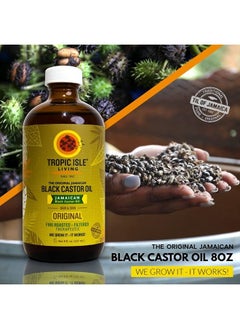Tropic Isle Living All Natural Jamaican Black Castor Oil | Rich in Vitamin E, Omega Fatty Acids and Minerals | For Hair Growth Oil, Skin Conditioning, Eyebrows & Eyelashes, Scalp and Nail Care | Grow, Strengthen, Moistu  - Image 5