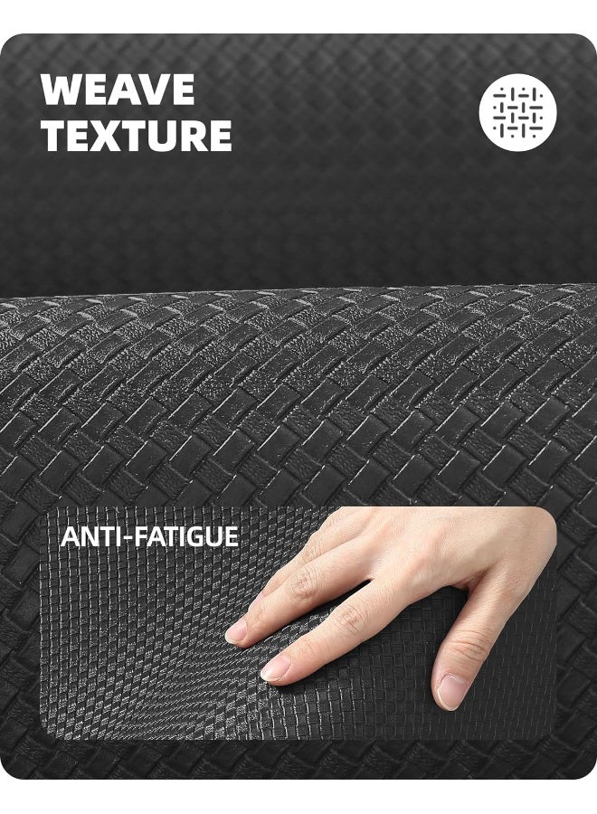 ColorAndGeometry Kitchen Rugs, Kitchen Runner Rug Kitchen Floor Mat, Cushioned Anti-Fatigue Kitchen Mat, Non Slip Waterproof Comfort Standing Padded, Memory Foam Kitchen Mat, 17"X79", Black  - Image 5
