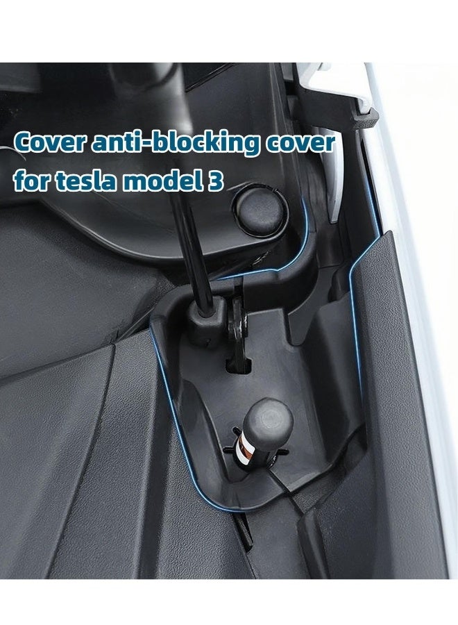 Generic 2 PCS Front Trunk Cabin Anti-Blocking Cover for Tesla Model 3, Preventer Cover for Front Spare Compartment, Premium TPE Material, Protective Cover Interior Modification Accessories  - Image 2